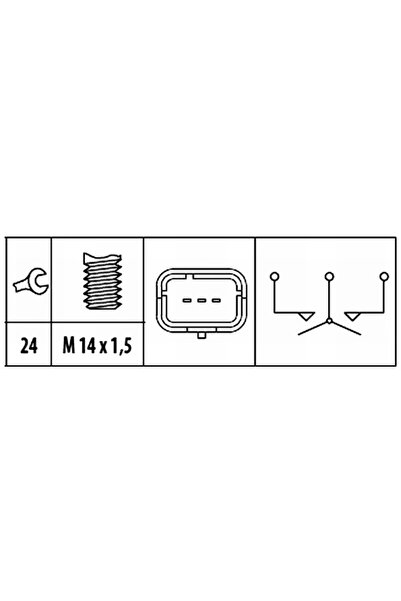 Hella Comutator Lampa Marsalier Dacia Duster/Logan/Sandero Nissan Cube/Micra ...