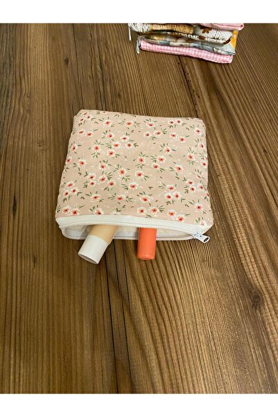 Handmade Zippered Mini Wallet – Lined, Puff-Filled Bag Organizer 18×13 cm Gif...