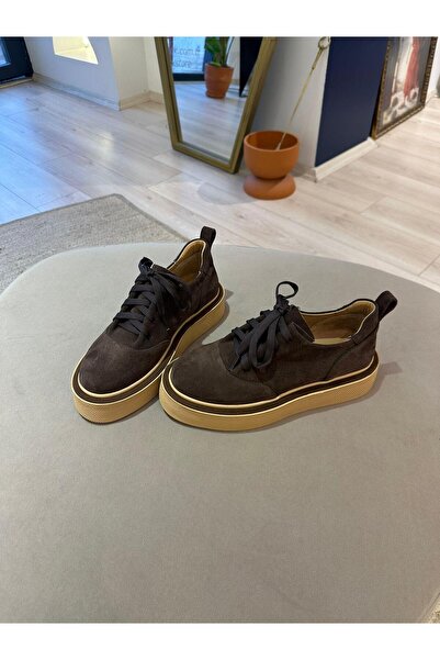 BABLACK High Sole 100% Nubuck Leather Women's Sneaker Bitter Brown