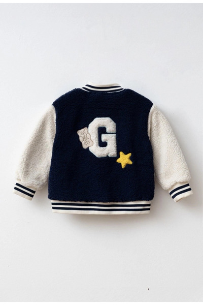 Haribo سترة بومبر الجامعية باللون الأزرق الداكن