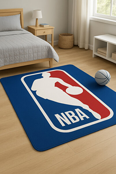 new colourse Basketbol desenli dekoratif pamuk tabanlı halı