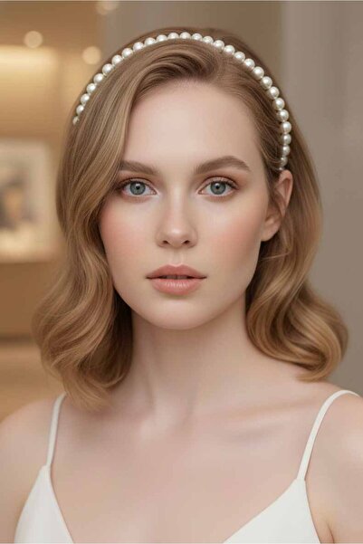 Happyline Women Pearl Crown Headband Accessory Hair Tiara Adult