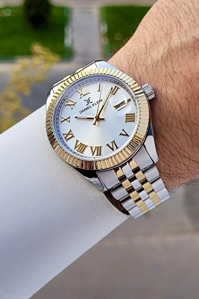 Daniel Klein Gold Gümüş Renk İç Göstergeleri Aktif Erkek Kol Saati DKISTE1890