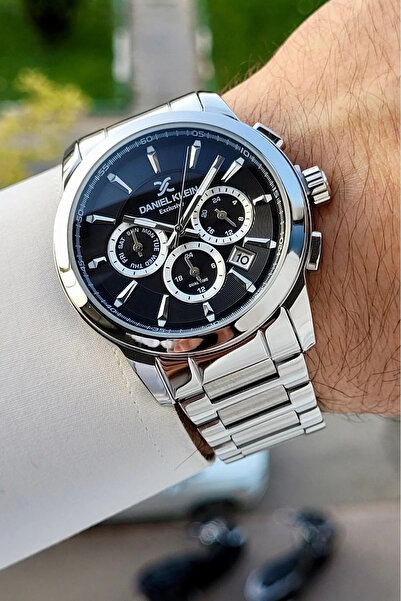 Daniel Klein Kadranı Siyah Kordonu Gümüş Renk İç Göstergeleri Aktif Erkek Kol...