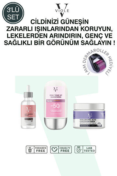 VIOLE BEAUTIES PİNK GÜNEŞ KREMİ - ANTİ-BLEMİSH CİLT SERUMU - COLLEGEN ( KOLAJ...