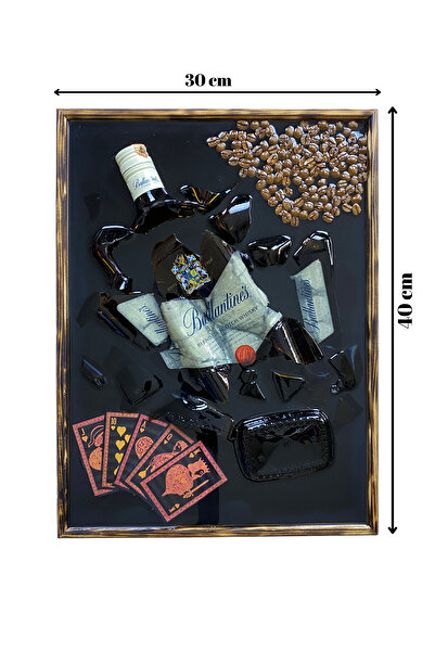 Store EPOKSİ TABLO - KIRIK ŞİŞE SANATI - 3D TABLO