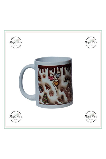 Çikolata Kaplı Gingerbread Mickey Mouse Ev Yılbaşı Temalı Kupa Bardak