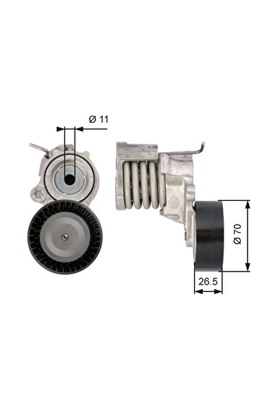 GATES Intinzator Curea, Curea Distributie Vw Polo V (6r1, 6c1) 2009-2018 Benzina