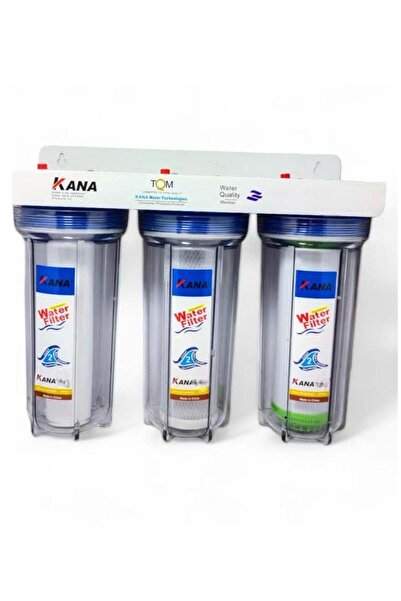 KANA نظام فلترة مياه منزلي كامل ثلاثي المراحل – فلاتر أولية عالية السعة لأنظمة التناضح العكسي
