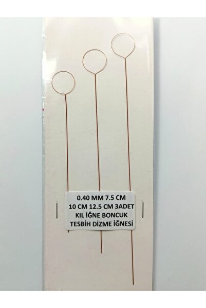 Eskişehir hobi sanat 0.40 mm 7.5 cm 10 cm 12.5 cm 3 Pieces Bristle Needle, Be...