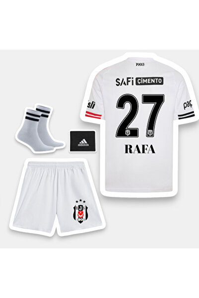 Quaxram RAFA 27 bêşiktâş 25/26 SEZON ÇOÇUK FUTBOL FORMASI BEYAZ 4LÜ SET