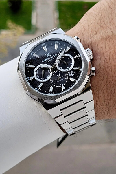 Daniel Klein Men's Wristwatch Dkiste2199 with Black Dial Silver Color Strap 4...