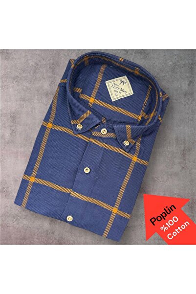 EREN STYLE Поплинена риза с дълъг ръкав от 100% памук, която не предизвиква и...