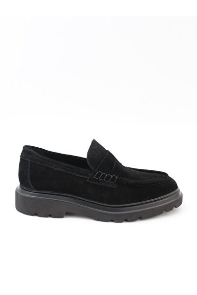 Freefoot 54082 Black Distressed Suede Loafer Casual Men's Shoes