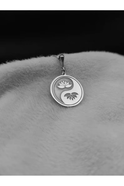 N!da Jewelry 925 Ayar Gümüş Lotus Yin Yang Kolye