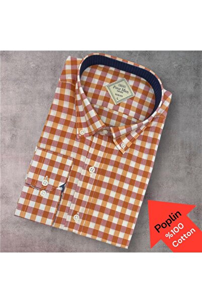 EREN STYLE Cămașă anti-transpirație cu mânecă lungă din poplin 100% bumbac (m...