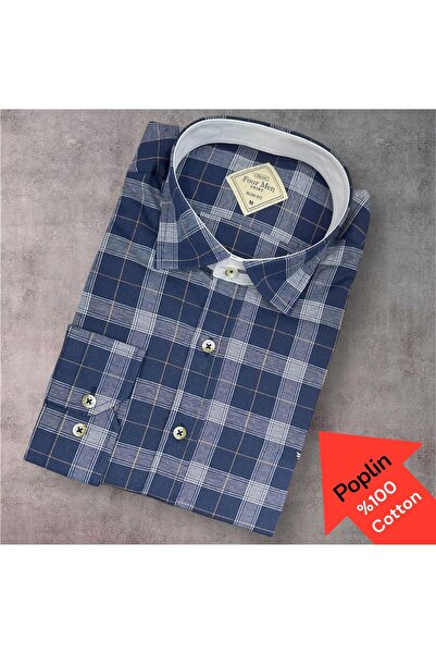 EREN STYLE Cămașă anti-transpirație cu mânecă lungă din poplin 100% bumbac (m...