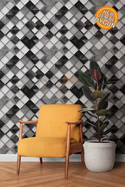 DECOMALL ( DK-2 ) Dekoratif Kendinden Yapışkanlı Duvar Fayans Kaplama Folyosu...