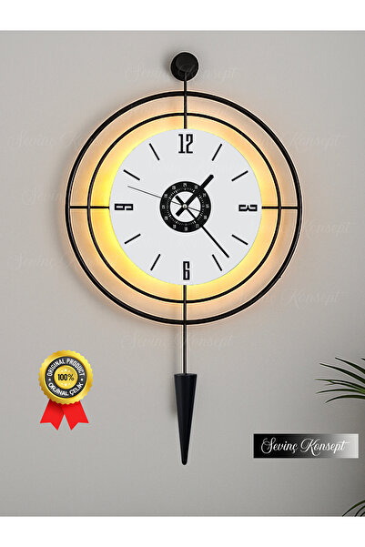 SEVİNÇ KONSEPT LED'li SİYAH Target Pendulum Kristal (BÜYÜK BOY 50 X 75 Cm), M...