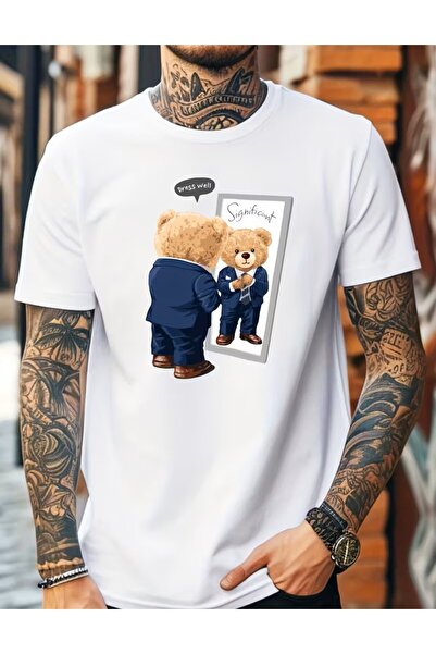 LELVANİ تيشيرت مطبوع عليه نقشة دب لطيف