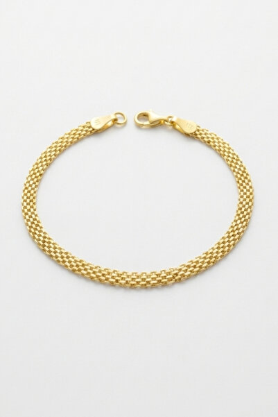 Parmas Design Hasır Örgü Tasarım 925 Ayar Gümüş Kadın Bileklik