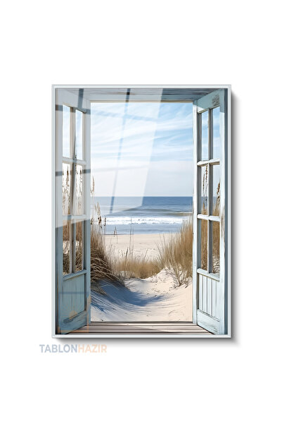tablonhazır Dikey Çerçeveli Cam Sahile Acilan Kapi Modern Ev Dekoru Duvar San...