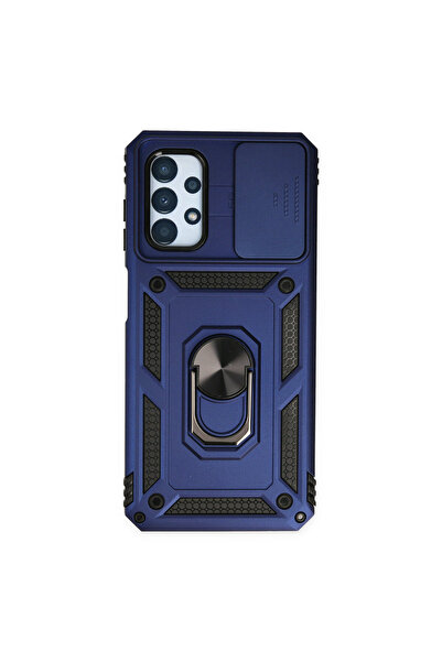 NewFace حافظة سامسونج جالاكسي A23 4G مع حلقة عدسة من السيليكون - أزرق داكن