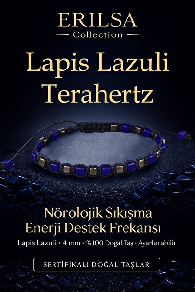 Erilsa تردد دعم الطاقة العصبية المعتمد - حجر اللازورد الطبيعي وتيراهيرتز 4 مم