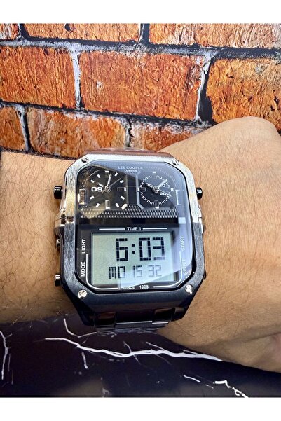 Lee Cooper Erkek Kol Saati – Hibrit Analog & Dijital – Paslanmaz Çelik - Çok ...