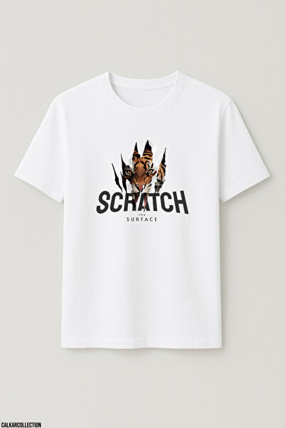 CALKARCOLLECTION تيشيرت للجنسين قصة فضفاضة Scratch The Surface