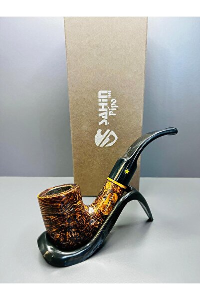 Şahin Pipo Hakiki Gül Ağacı Akrilik Saplı Özel Üretim Pipo - no135