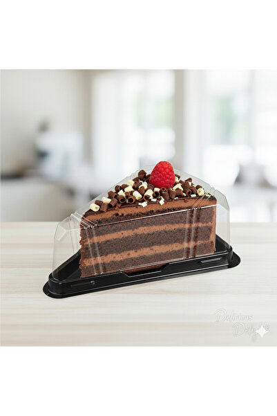 Ta-Fu Global علبة كعك مثلثة الشكل 10 قطع باللون الأسود