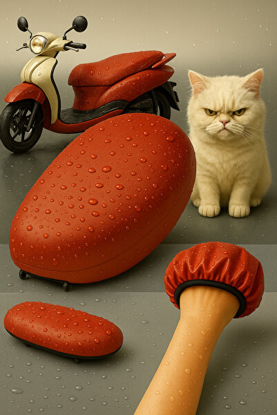 lawrenceshop غطاء مقعد دراجة نارية Revolt Rs7 125 سي سي متوافق باللون الأحمر ...