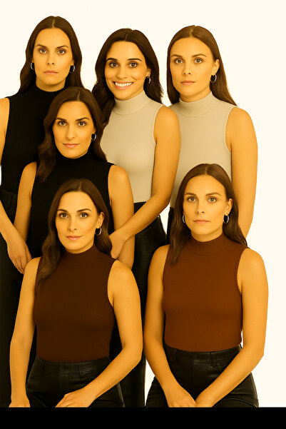 MRT STORE Women's 6-Piece Zero Sleeve Sleeveless Body High Neck Badi 6 Pieces...