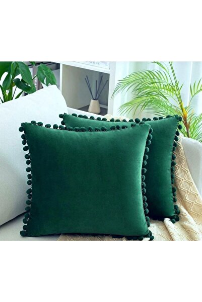 Indiehunterz Set of 2 Pompom Cushion Covers 40 X 40