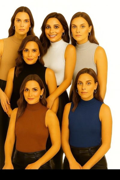 MRT STORE Kadın 6'lı Sıfır Kol Kolsuz Body Boğazlı Badi 6 Adet Yarım Balıkçı Yaka