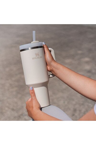 Jastech كوب ستانلي كوينشر H2.0 بمقبض وماصة، سعة 40 أونصة، فلوستيت