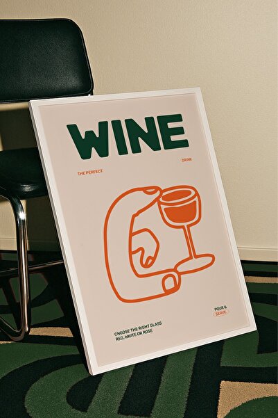 Base Concept Οίνος: Το Τέλειο Ποτό - Επιτραπέζια Αφίσα με Γραπτό Σχέδιο (Με Κ...