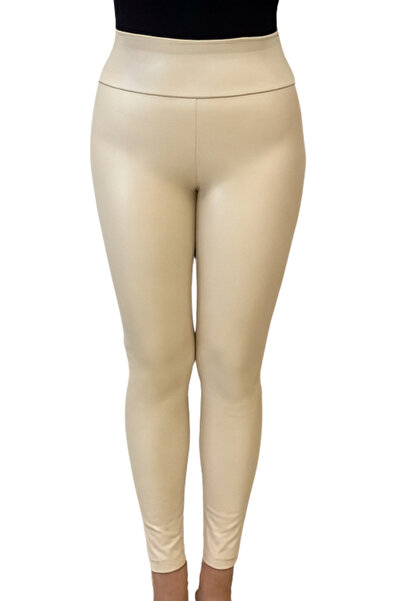 Qualia Butik Women's Fleece-Lined Shaping / Sculpting Leather Leggings