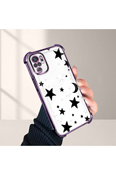 Hontinga جراب هاتف شفاف متوافق مع هاتف Xiaomi Redmi Note 10S مصنوع من السيليك...