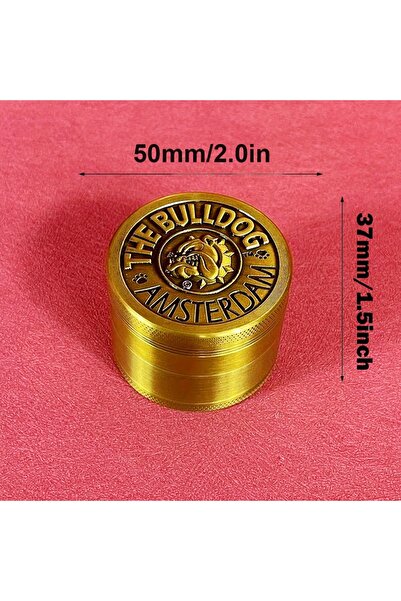 Choice مطحنة أعشاب معدنية ذهبية مقاس 2 بوصة، مطحنة فلفل يدوية، هاون فانيليا، مطحنة عشب التبغ