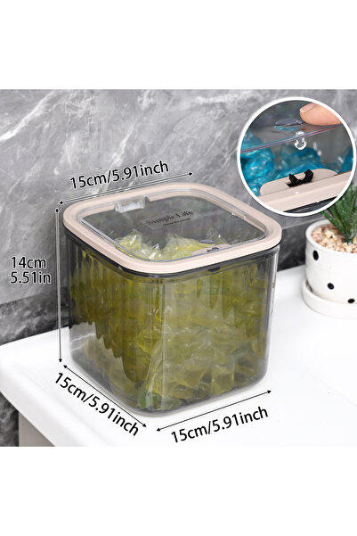 Choice برطمان جل غسيل الملابس شفاف أسود اللون، قطعة واحدة، غطاء مطاطي أسود شفاف من الأكريليك، مناسب للحمام