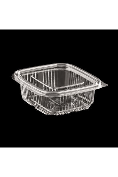 Merpak Ambalaj Plastik Sızdırmaz Kap 250 gr 50'li Plastik Kapaklı Kase Sızdırmaz Kap Şeffaf Kullan At Kase