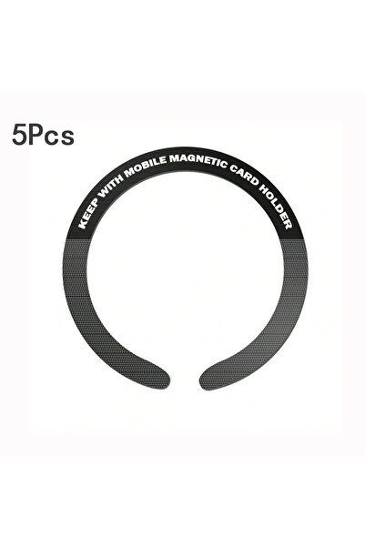 Choice 5 PCS Black C Magnetic Metal Plate Ring Wireless Charger Iron Sheet St...