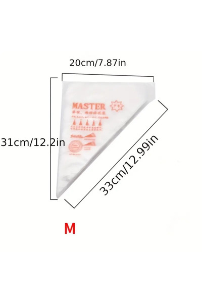 Choice ١٠٠ كيس معجنات سميك للاستخدام مرة واحدة، قوي للغاية ومقاوم للتسرب، لتز...