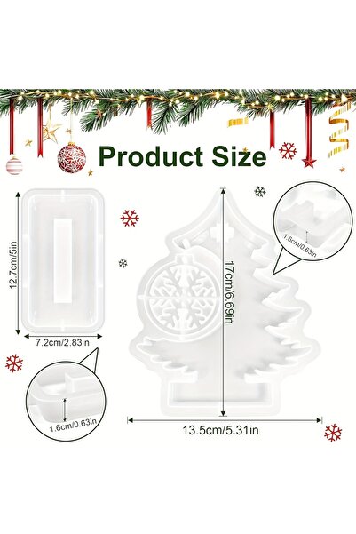 Choice مجموعة واحدة من قوالب زينة عيد الميلاد على شكل ندفة ثلجية، قالب سيليكون من راتنج الإيبوكسي مع قاعدة