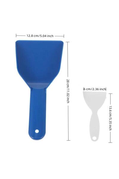 Choice 2Pcs ♥Hard Plastic Ice Scraper For Refrigerator,Freezer Snow Removal S...