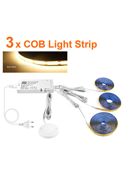Choice مجموعة بطول متر واحد، مزودة بقابس أمريكي، 3 قطع من شرائط إضاءة LED ذكي...