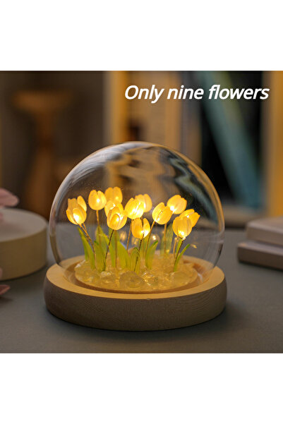 Choice1 Yellow Birthday Gifts Mom Assembled Tulip Light Handmade Artificial F...