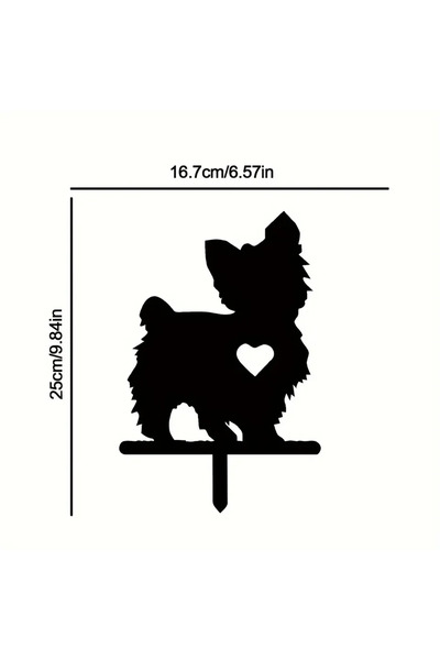 Choice TY3836 Adorn Your Garden with The Cute Dog Garden Stake: Iron Art Silhouette Metal Yard Sign for Cou